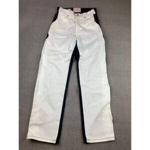 Revice Ex Boyfriend On & Off Again Jeans 25 Black White Button